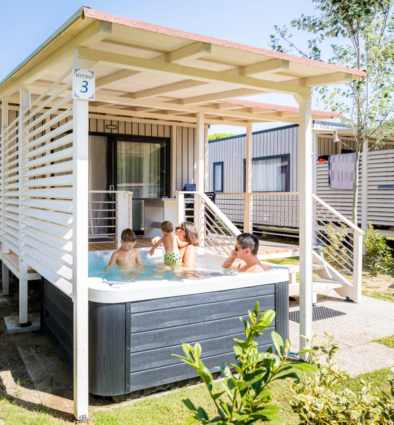 Foto della terrazza esterna dell'hydrocottage